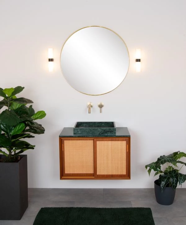 Lucide JESSE - Lámpara de pared Baño - 2xG9 - IP44 - Negro - ambiente 2
